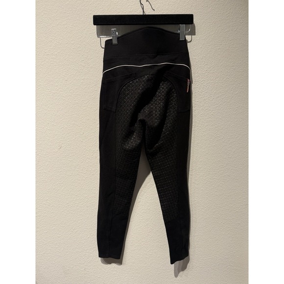 Horze Ladies Grand Prix Silicone Full Seat Breeches US Size 24- Black‎ & White - Picture 7 of 9